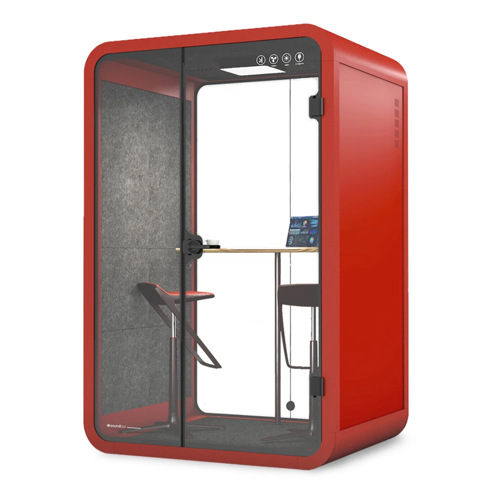 Soundbox Movable Silence Booth Soundproof Middle Size 2 Seat Indoor Office Use Office Pod