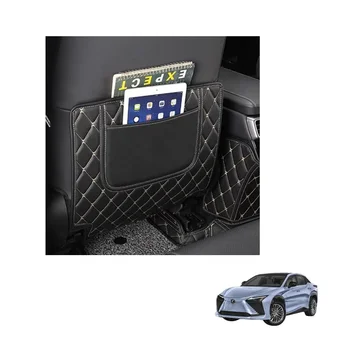 Car Accessories Back Seat Anti Kick Pad Mat Half-size Black PU Leather Cover for  Lexus RZ300