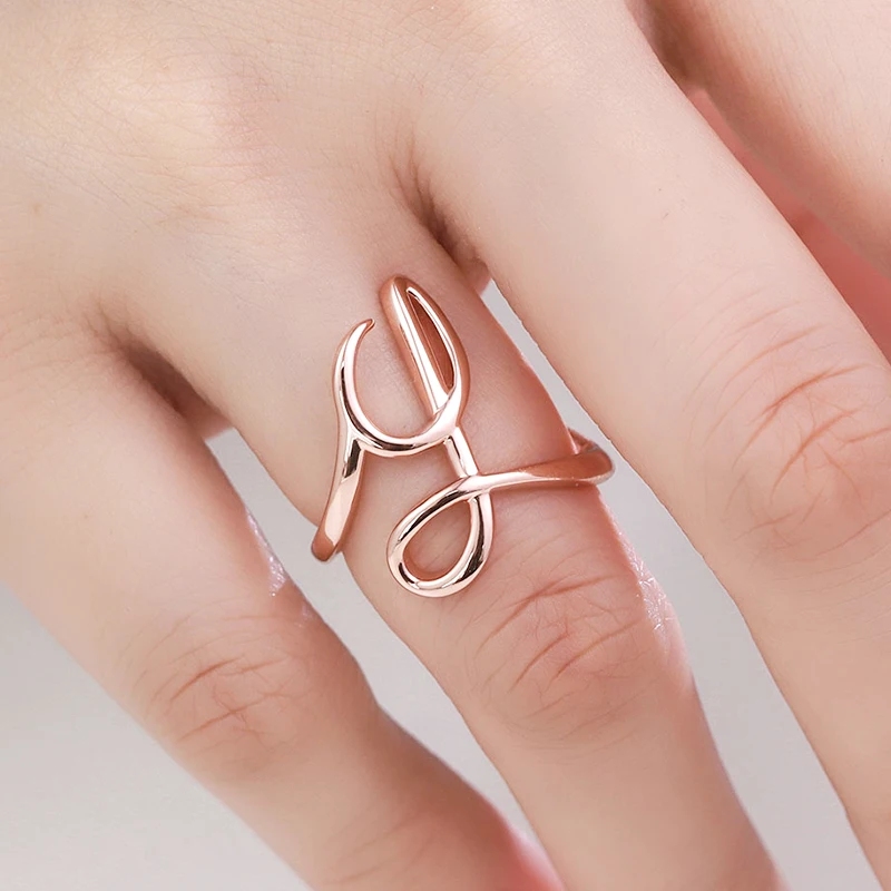 18K 14K 10K Rose Gold Fashion Jewelry Rings Custom Couple Fingers