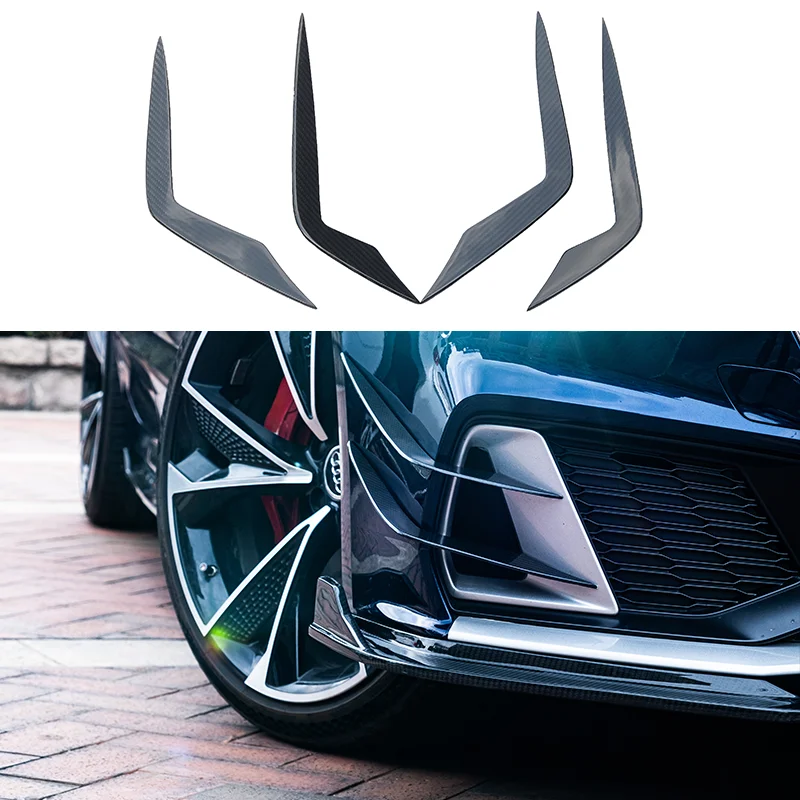 A7/S7 Car Accessories Dry Carbon Fiber Bumper Front Canards For AUDI A7 S7 C8 2019-2023