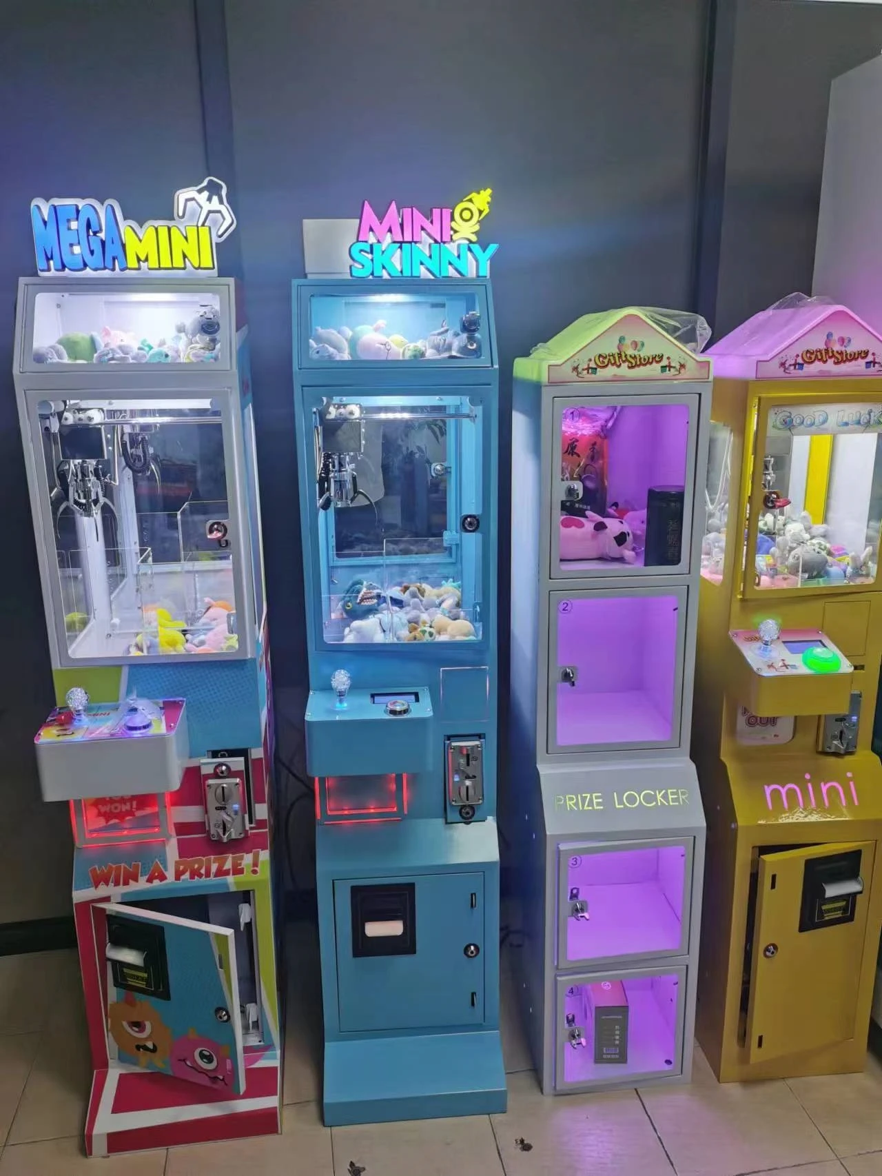 Lifun Customized Small Mini Mega Rent Claw Machine Toy Prize Doll Crane Game Machine with Bill Acceptor