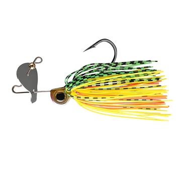 CHEERY 15g Buzzbait Lure Spinnerbait Skirts Metal Jigging Spoon Fishing Jig Head Swimbait for Bass Metal Sequin Lure – Soft Lure – view 3