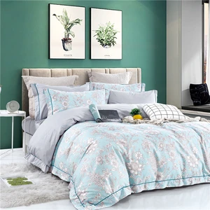 KOSMOS Luxury Custom Printed 100% Polyester Microfiber Duvet Cover Queen King Size Bed Sheet Bedding Set