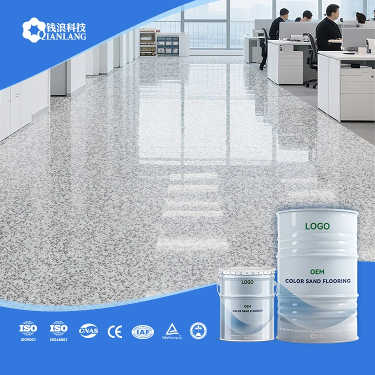 Premium Solvent-Free Floor Painting Self-Leveling Epoxy Colored Sand Floor Paint Epoxy Sand Flooring for Concrete Surfaces