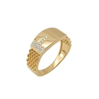 Gold Zircon Ring Zircongoldzirconrings Fashion Men Jewellery 14k Real Gold Zircon Engagement Bands Ring Jewelry