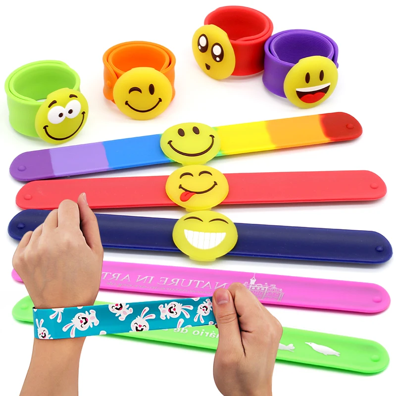 Slap Bracelets Custom Logo Silicone Slap Bracelets Luminous Rubber Wristband Glowing Silicone Snap Wristband