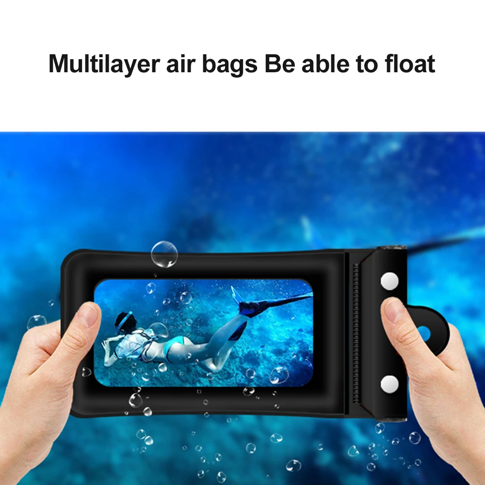 最新三层防水充气手机袋批发带定制Logo-耐用PVC浮动手机袋