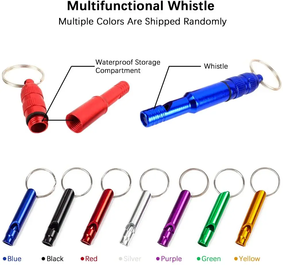 Whistle In Stock Emergency Whistle With Key Ring Safety Mini Aluminum