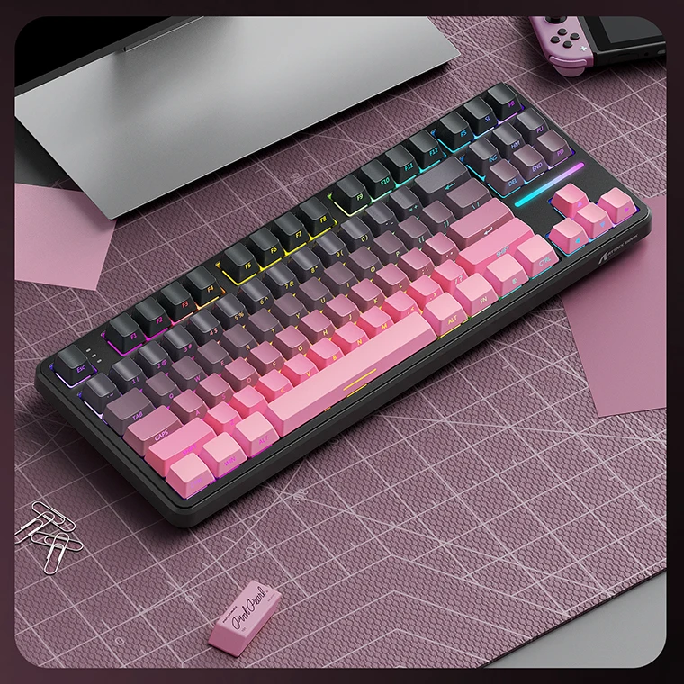 Attak Shark M87 Pro V2 RGB PBT Keycaps - Gaming Keyboard