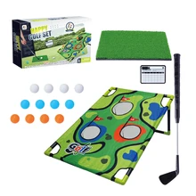 Kids Golf Game Set Indoor Outdoor Golf Toys Include Score Card,Ajustable Golf Club and 12 Balls
