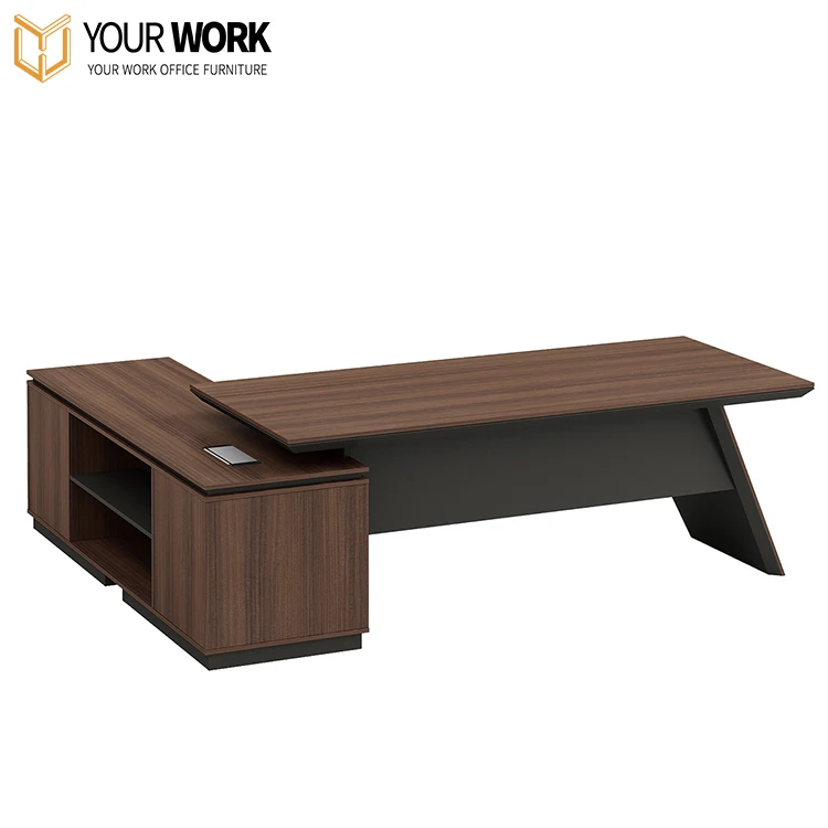 High Quality Customized I-Shape Executive Office Desk Modern Design with Lock for CEO's Home or Wood Office