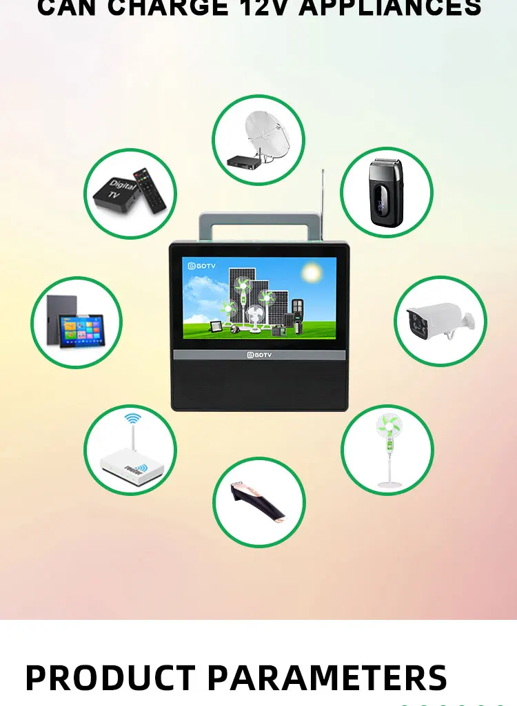 Hot-selling Solar TV Long Battery Life Convenient Carry Clear Video-Solar Related Product