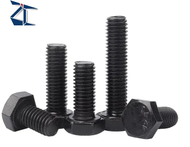 Pasadyang supplier DIN933 Hexagon bolts carbon steel itim na zinc mataas na kalidad 8.8 M3-M20 Hex Head Bolts screws