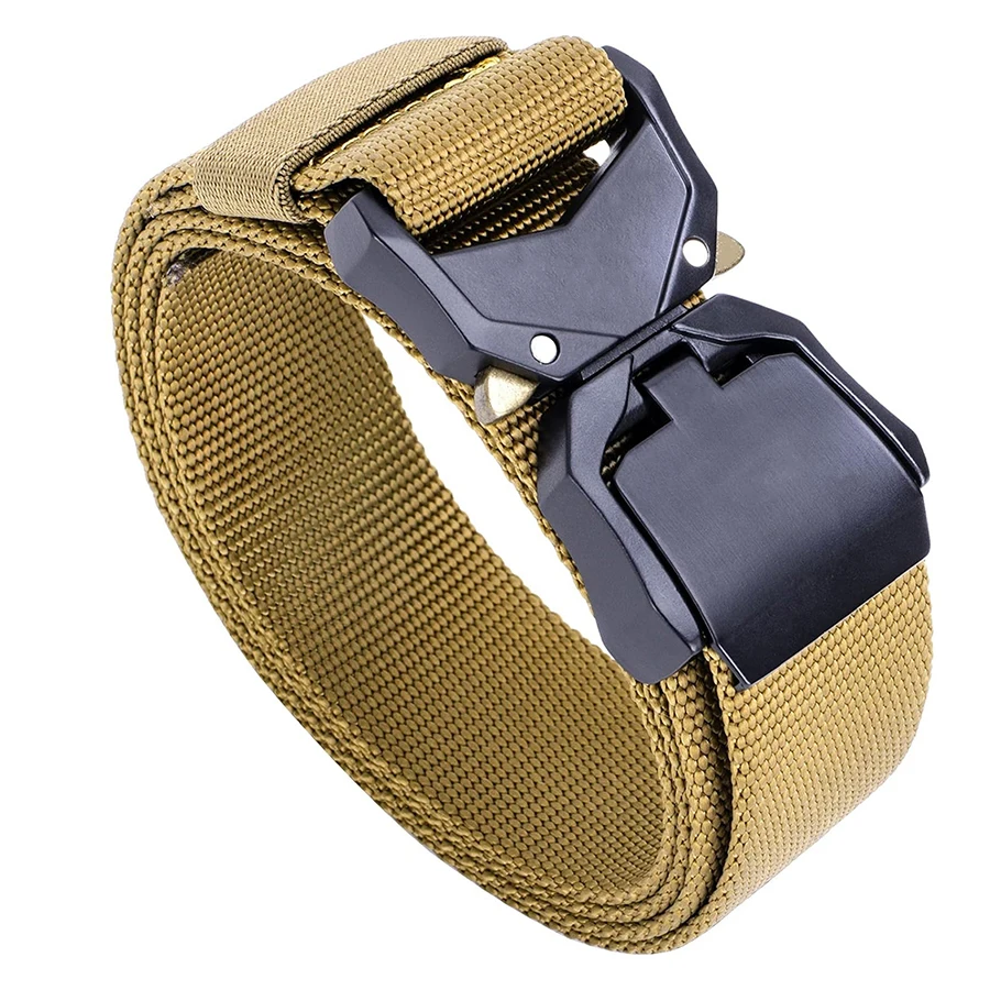 Tactical Multifunctional Wear-resistant Men Work Belt New Quick-Release Buckle Belt with Molle Pouch