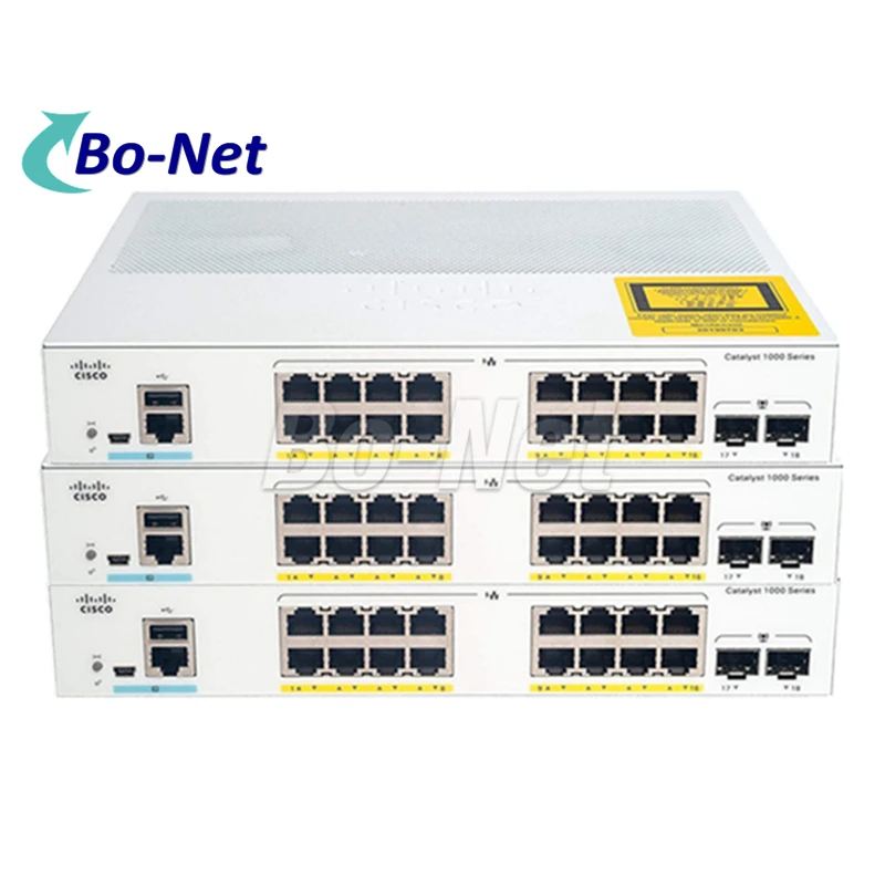 NEW  CISCO C1000-16P-2G-L C1000 Series Original 16x 10/100/1000 Ethernet PoE+ ports 2x1G SFP Network Switch