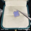 Necklace-Silver-Violet Chalcedony