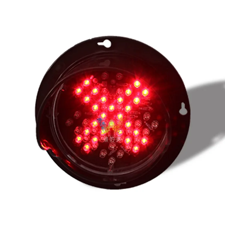 Сменный светодиодный светофор 100 мм, красный крест, Зеленая Стрела, 12 В постоянного тока