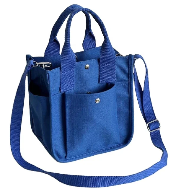 woman canvas tote handbag fashion tote bag with pocket custom logo tote bag