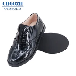 Индивидуальный Новый дизайн, Детские Высококачественные эластичные Лоферы Choozii из лакированной кожи, Повседневные слипоны для мальчиков