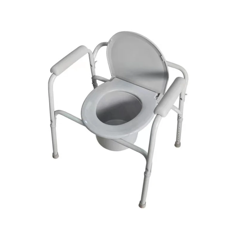 Portable Folding Bedside Commode Chair With Toilet Bath For Elderly