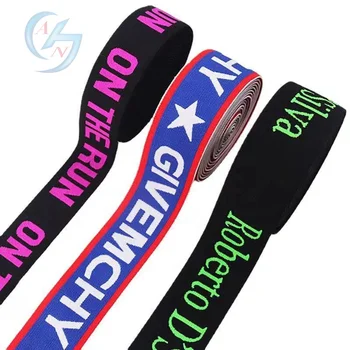 Factory Price Low MOQ custom print designer wide breathable elastic band with brand for headband