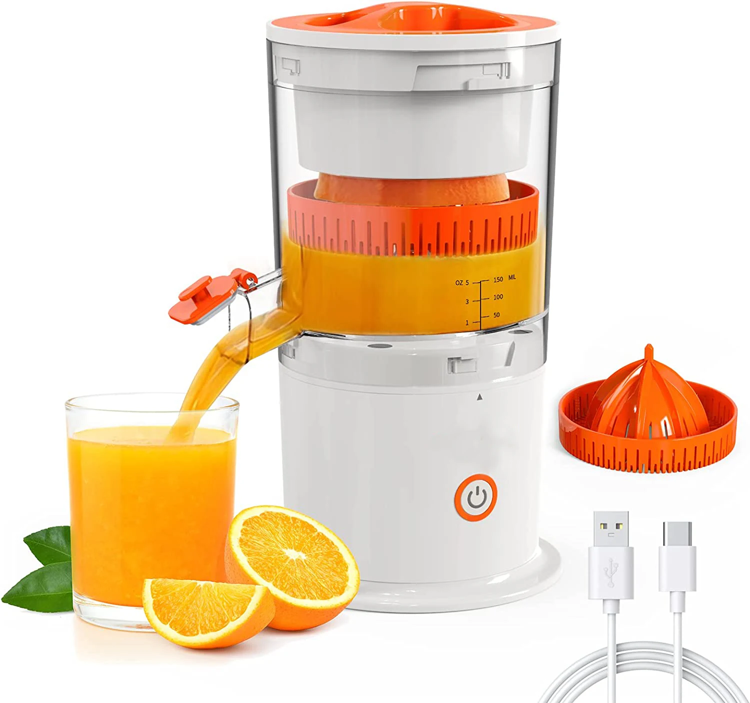 Usb Citrus Juicer,Portable Electric Lemon Squeezer,Rechargeable