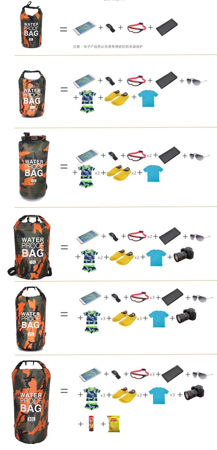 Factory Hot Sale 10L Waterproof Backpack Dry Bag