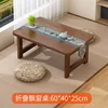 Delightful Folding Bay Window Table - Walnut Color (60*40*25)