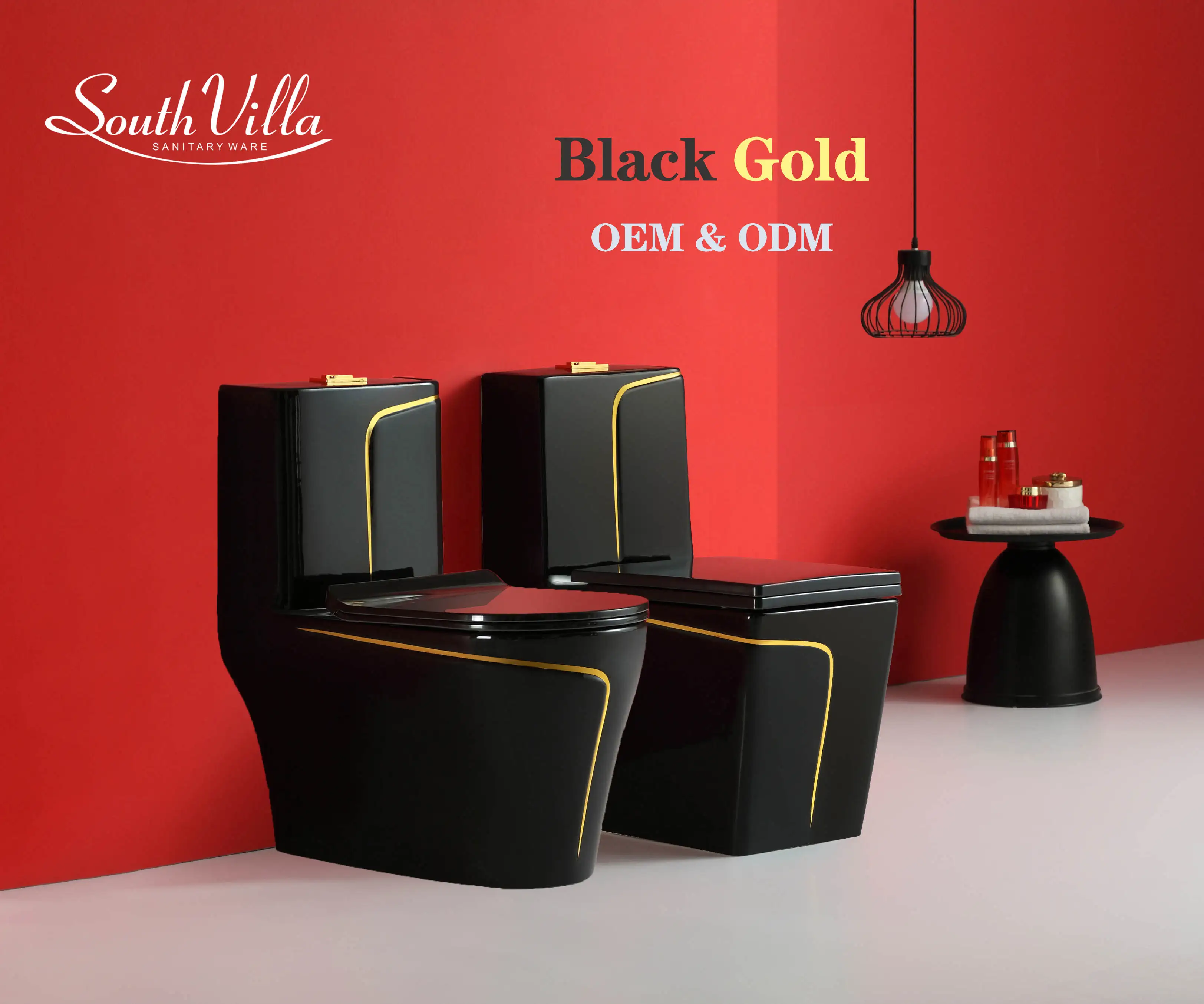 Black Color Bathroom Porcelain Inodoro Sanitary Ware