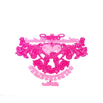 Pink Flower Velvet PET film Heat Transfer Printing  Labels