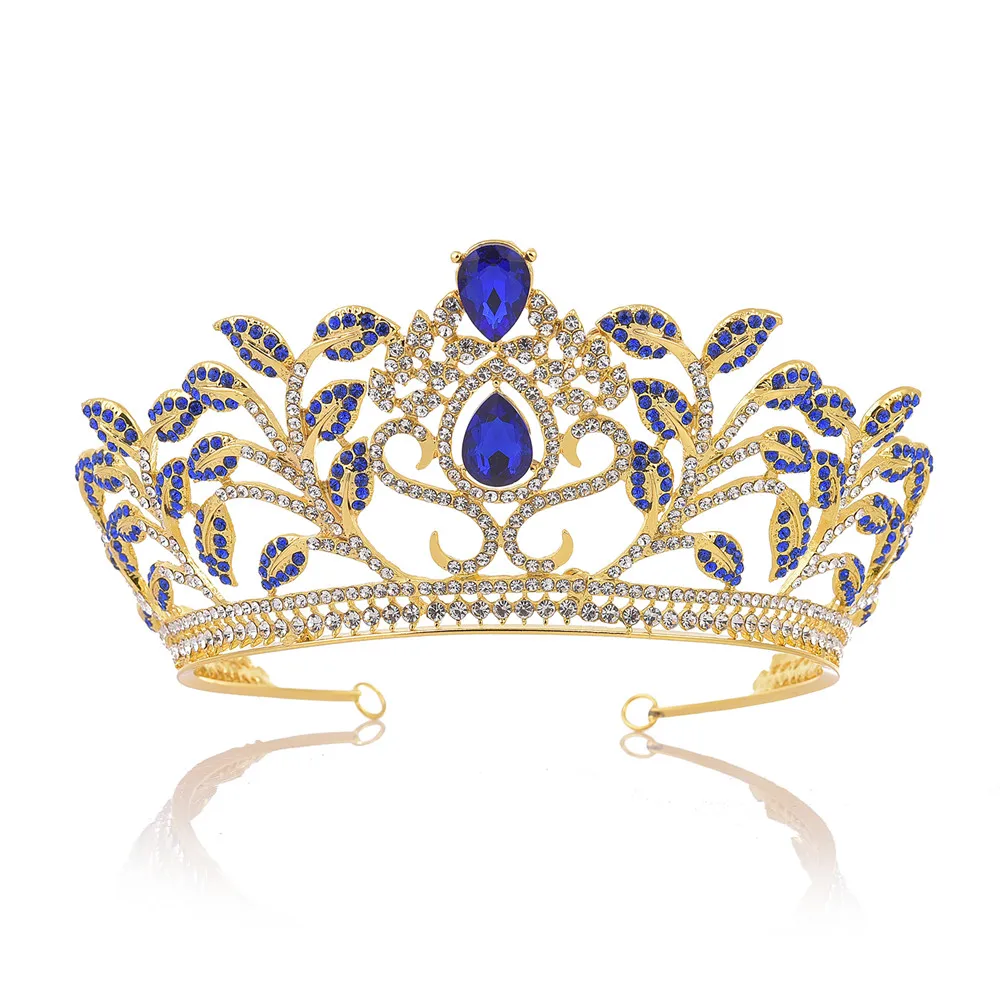 America Luxury Baroque Red Crystals Headpiece Blue  display picture 1