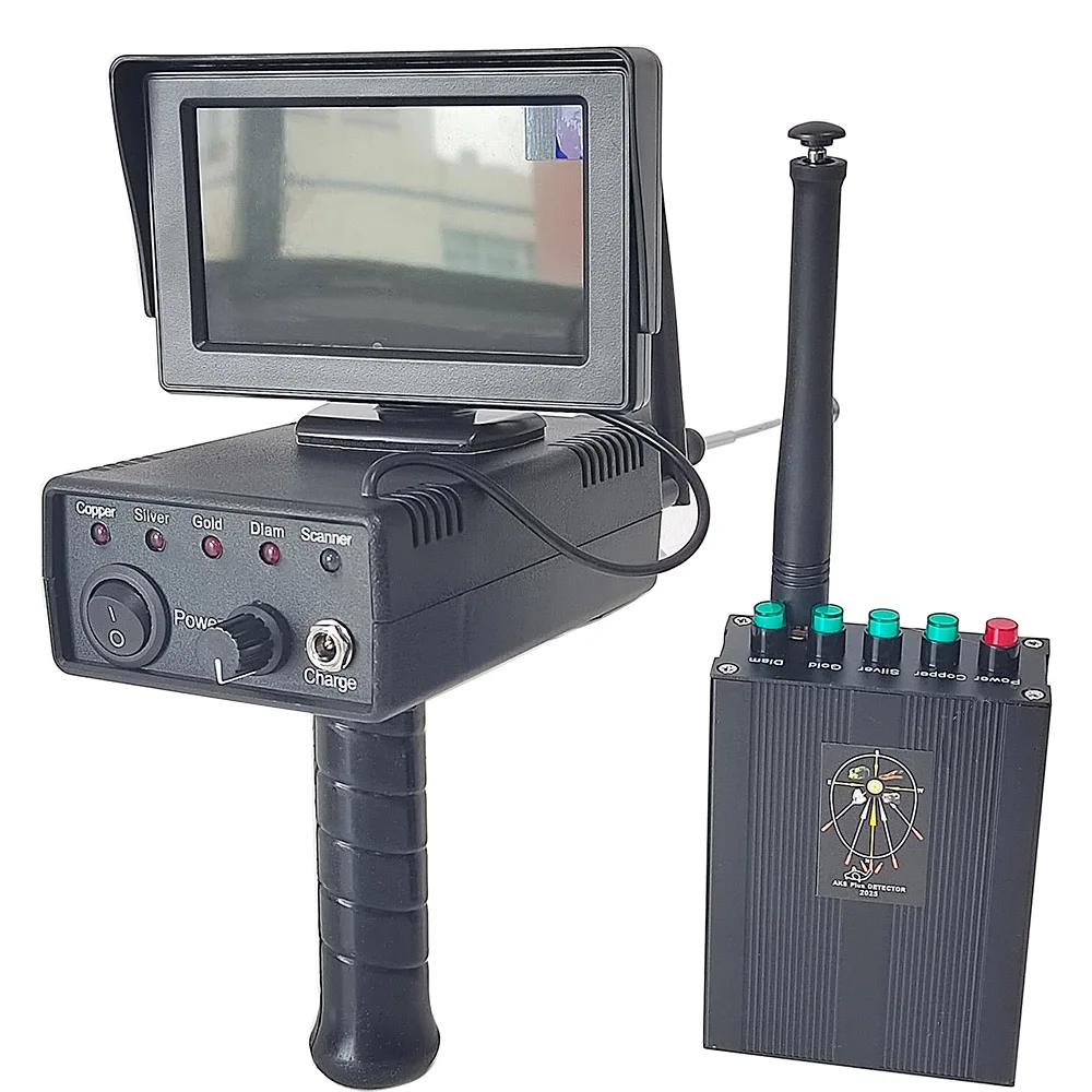AKS Pulse Finder 3D Large LCD Screen Long Range Gold Silver Copper Diamond Detector Industrial Underground Metal Detector