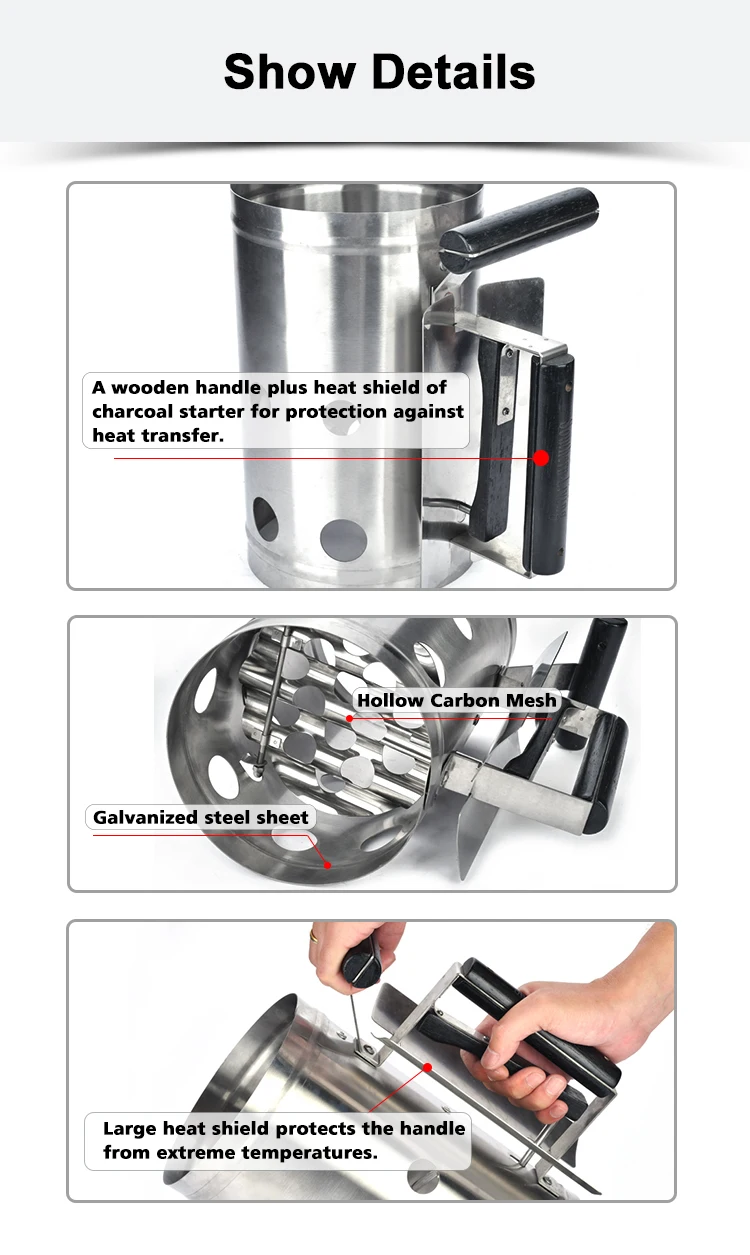 Outdoor Quick Rapidfire Bbq Charcoal Fire Starter Chimney Accessories