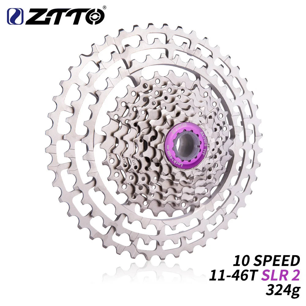 ZTTO MTB 10 Speed SLR Bicycle Cassette 11-46T Wide Ratio