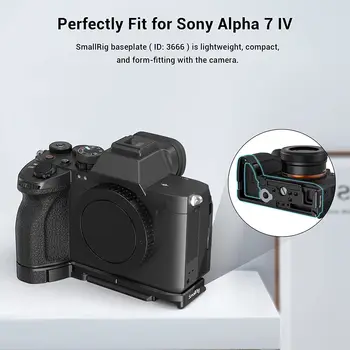 Smallrig Baseplate for Sony Alpha 7r V/ A7 IV, with Qr Plate  Quick Switch Between Tripod and Stabilizer -3666 detail image