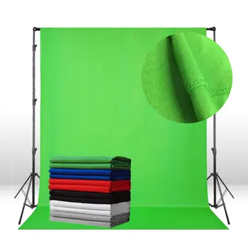 MIAOTU Green Screen Chromakey Muslin Photography Backdrop Studio Photo Booth Green Screen Background Full Kit