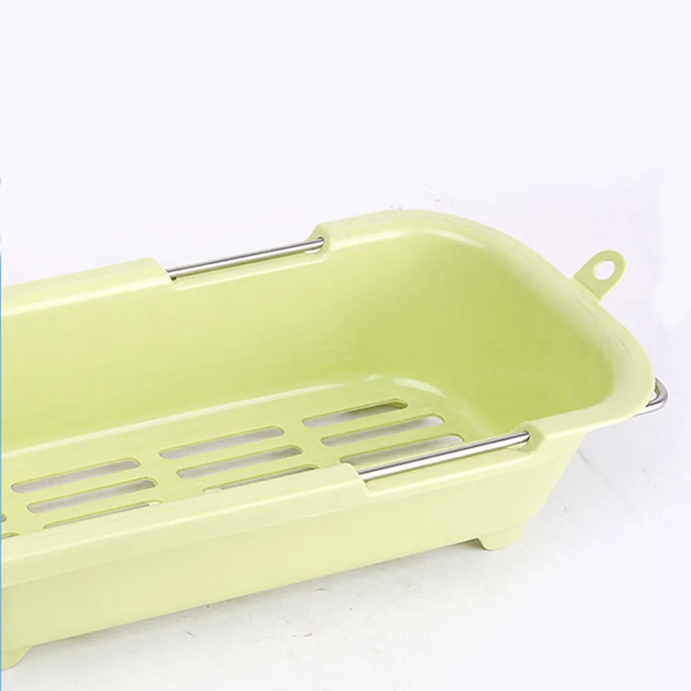 Cross Border Sink PP Plastic Drain Containers Organization Extendable Kitchen Storage Baskets Square Durable Multifunctional