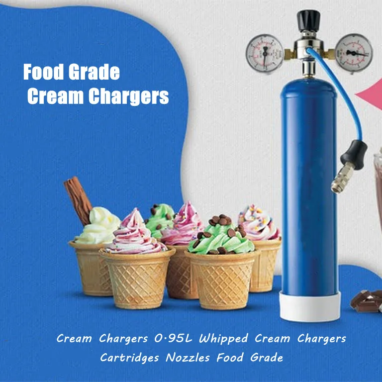 Cream Chargers 0.95l Whipped Cream Chargers Cartridges Nozzles Food