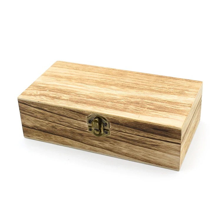 Custom LOGO Decorative Storage Box Wooden Jewelry Box Wooden Box With Hinged Lid