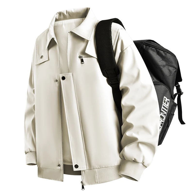 Men's work jacket, windproof top, scratch-resistant lapel casual coat