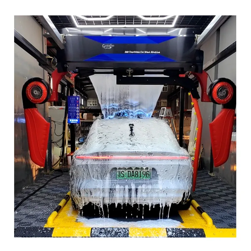 2025 Factory Price Car Wash 360 Touchless Washing System Fully Mobile Cart Car Wash Equipment with 6 Dryers