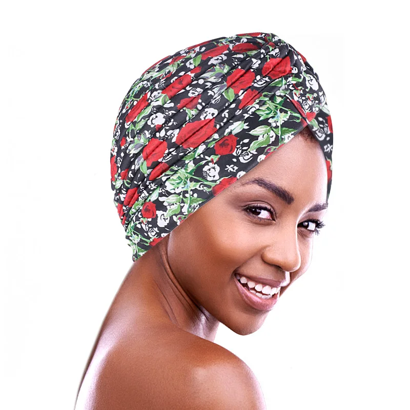 XYIYI Femmes Chapeau De Chimio Coton Bonnet Chapeau Turban Couvre-Chef Head Wraps (2 Pièces Camouflage