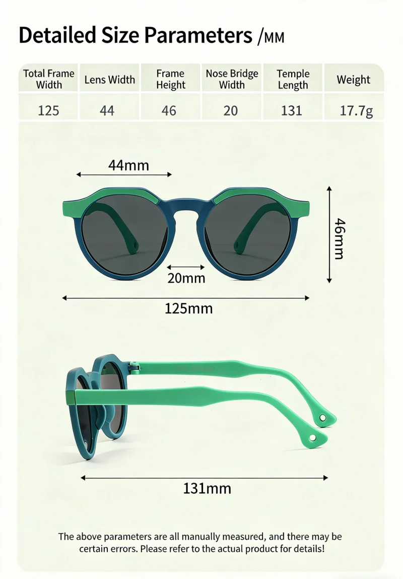 Polarisoidut gradient-aurinkolasit lapsille uv suoja_voghion.com