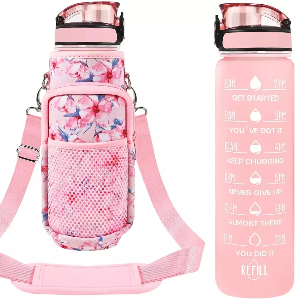 Custom Neoprene Water Bottles Carrier Bag With Shoulder Strap ...