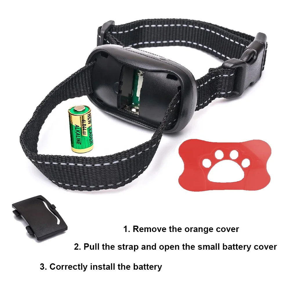 дизайн Водонепроницаемость анти Кора Воротник остановить лай устройства для собак и мелких домашних животных сменный батарея