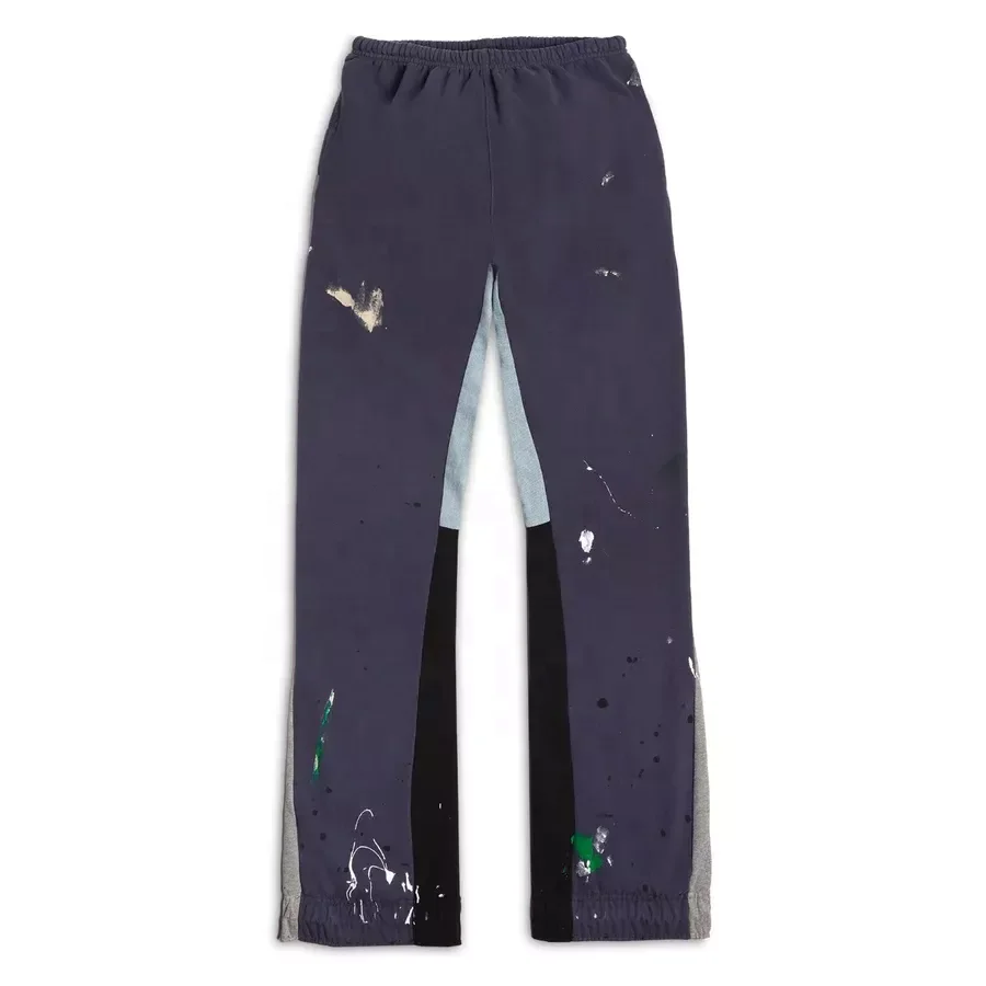 OEM Patchwork Flare Sweatpants Joggers for Men - Baggy & Stylish