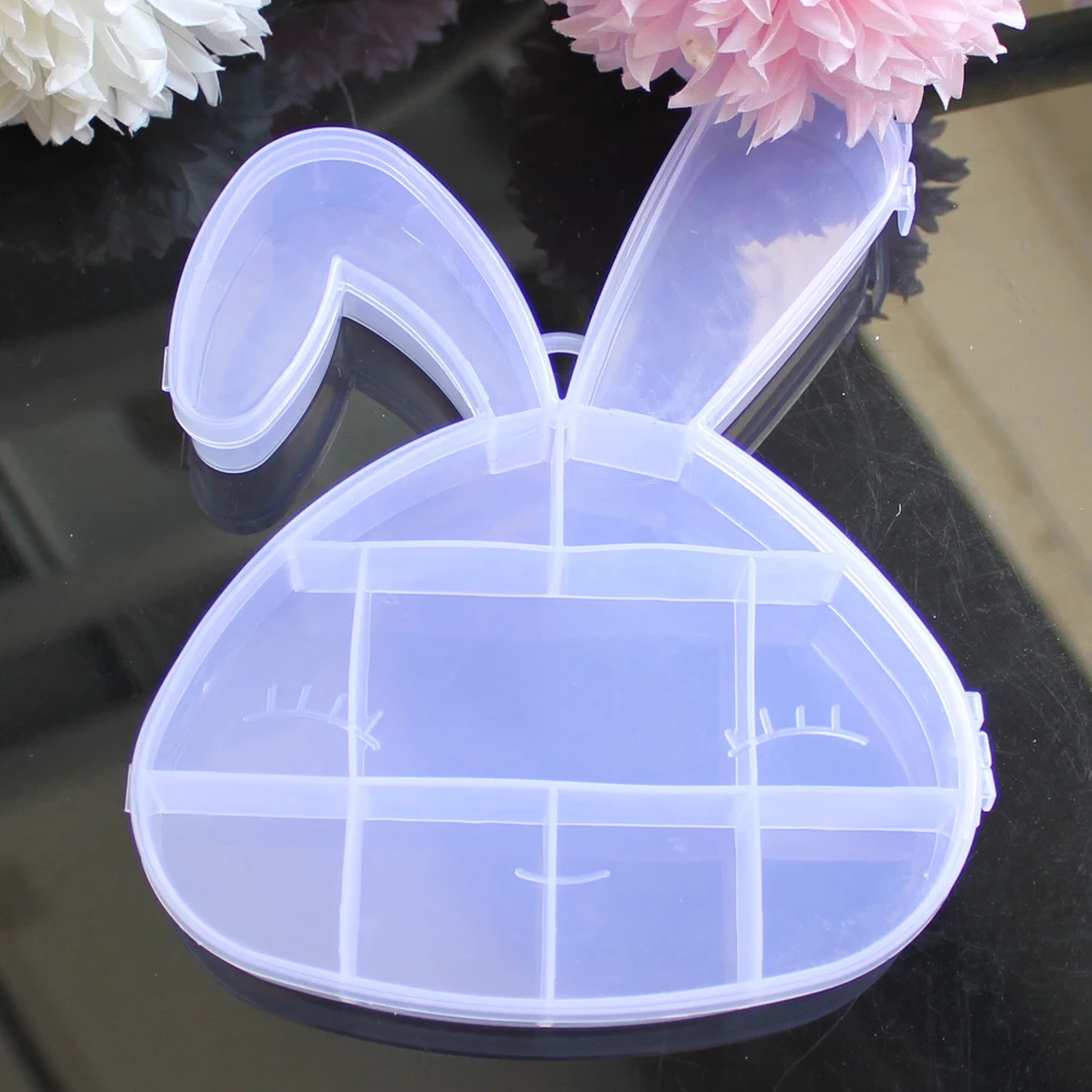 2 5*11*22 см милые розово/прозрачная пластиковая Скрипка для ювелирных изделий в форме ящики хранения бисера шт.