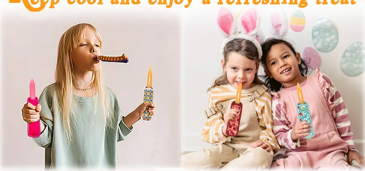 Reusable Ice Freezer Protective Cover Icypole Holders Popsicle Holder Bags Popsicle Sleeves Ice Pop Sleeves factory