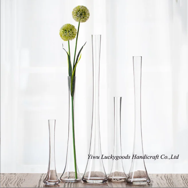 BLP220617-1 Table Decoration Clear Thin Flower Vase Home Decor Tall Glass Vase for Wedding Centerpieces