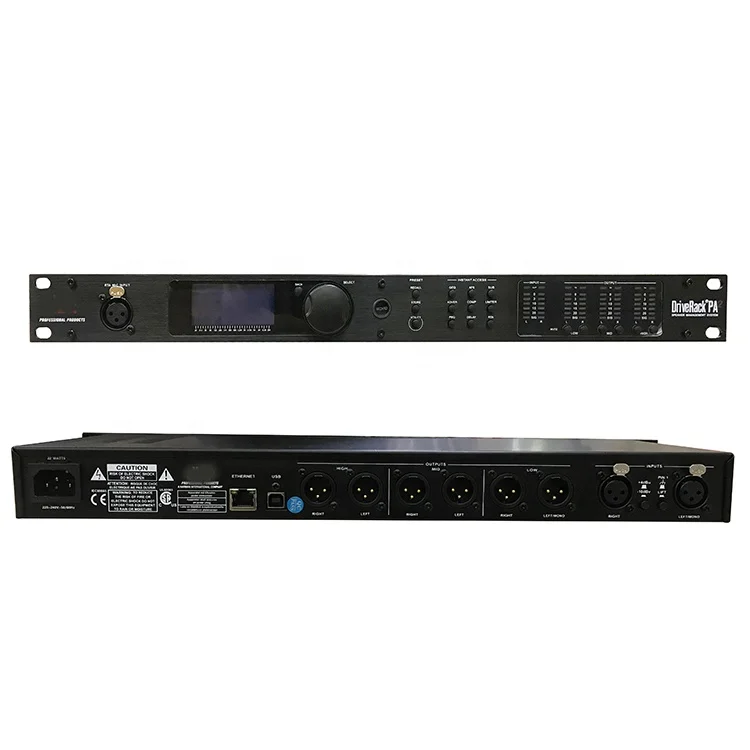 PA2 DriveRack 2 Input 6 Output Speaker Management System Professional Audio Equalizer for Stage Sound Equipment